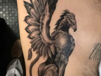 Black-And-White-Simple-Griffin-Tattoo