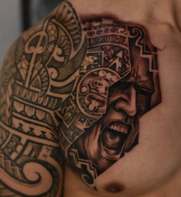 10 Best Aztec Chest Tattoo Ideas That Will Blow Your Mind!