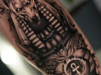 Black-Ink-Egyptian-Anubis-Tattoo