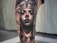 Black-and-Gray-Portrait-of-Queen-Cleopatra