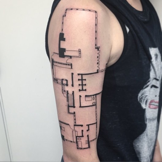 Impressive architecture tattoo design