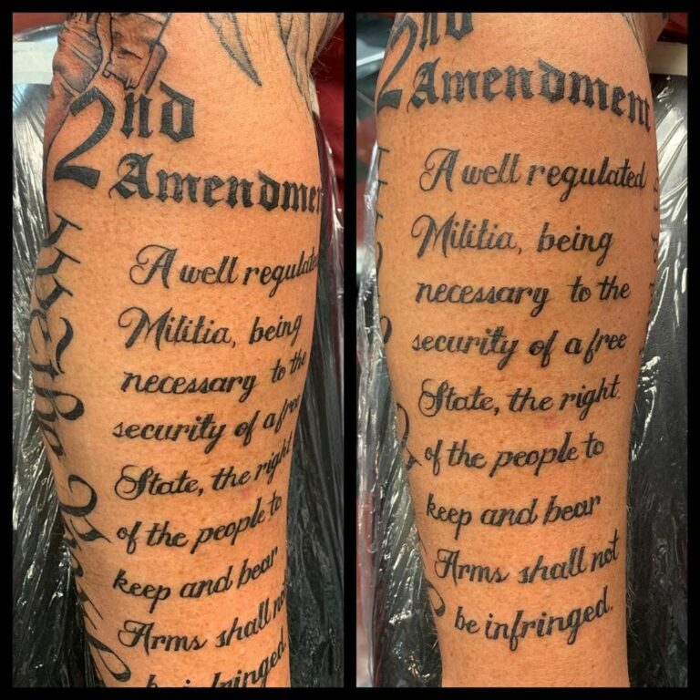 Classic Second Amendment Tattoo