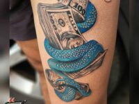Coiling-Serpent-Guarding-Money-Tattoo