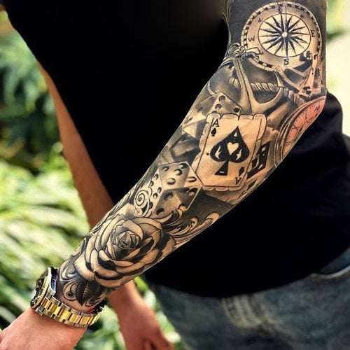 Abstract Geometric Patterns Tattoo