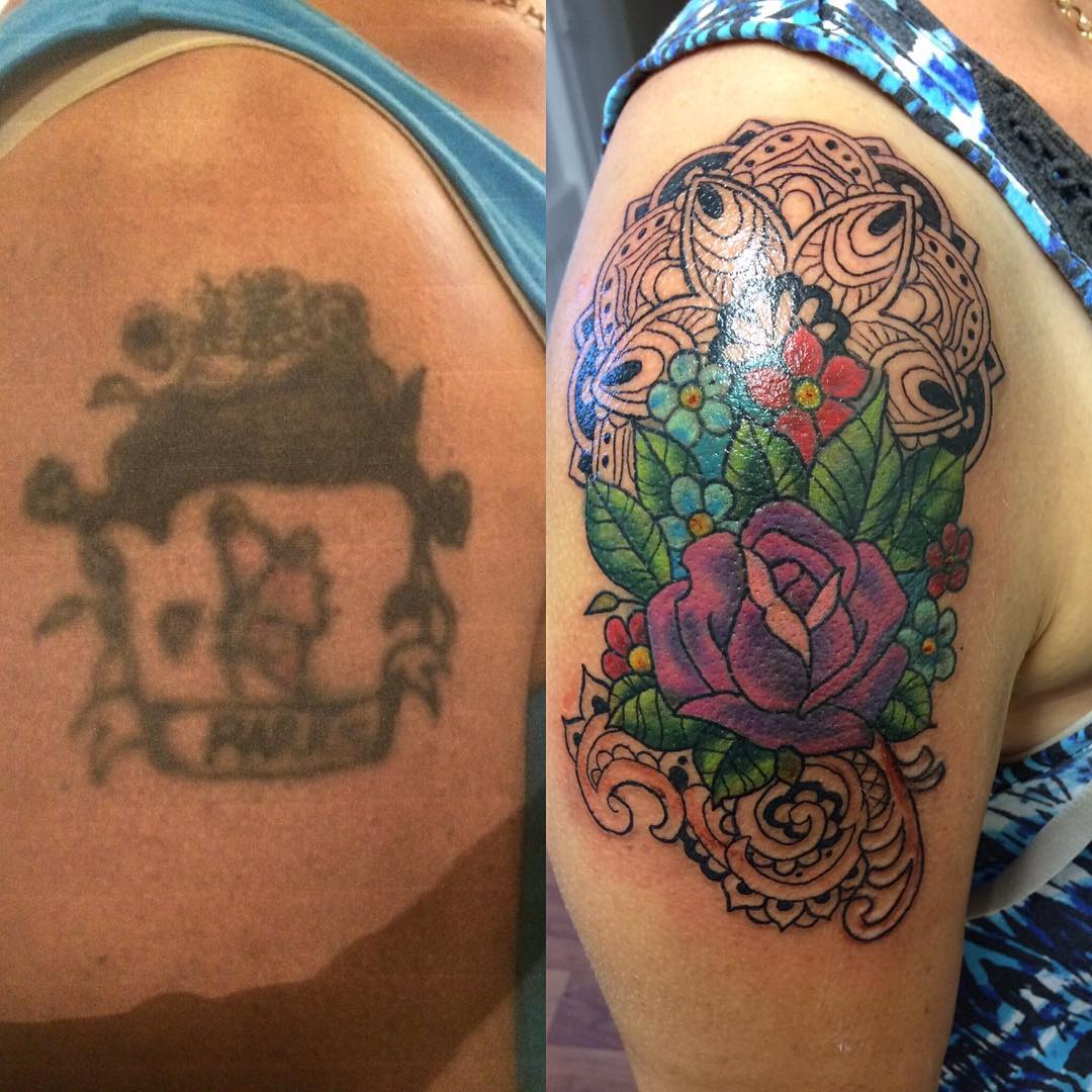 Back Tattoo Cover Up Design 4