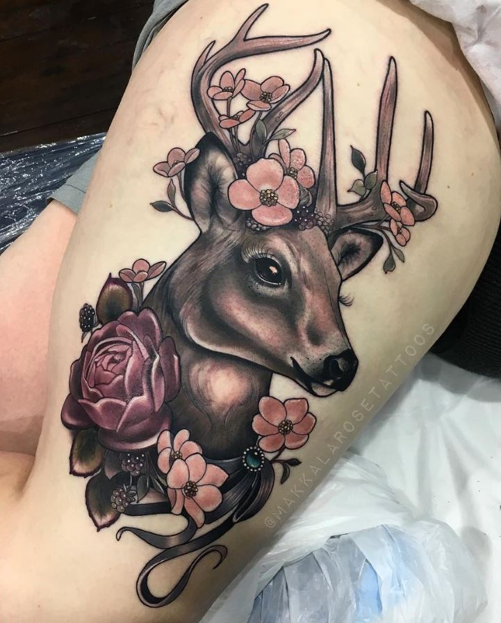 Majestic Deer Tattoo