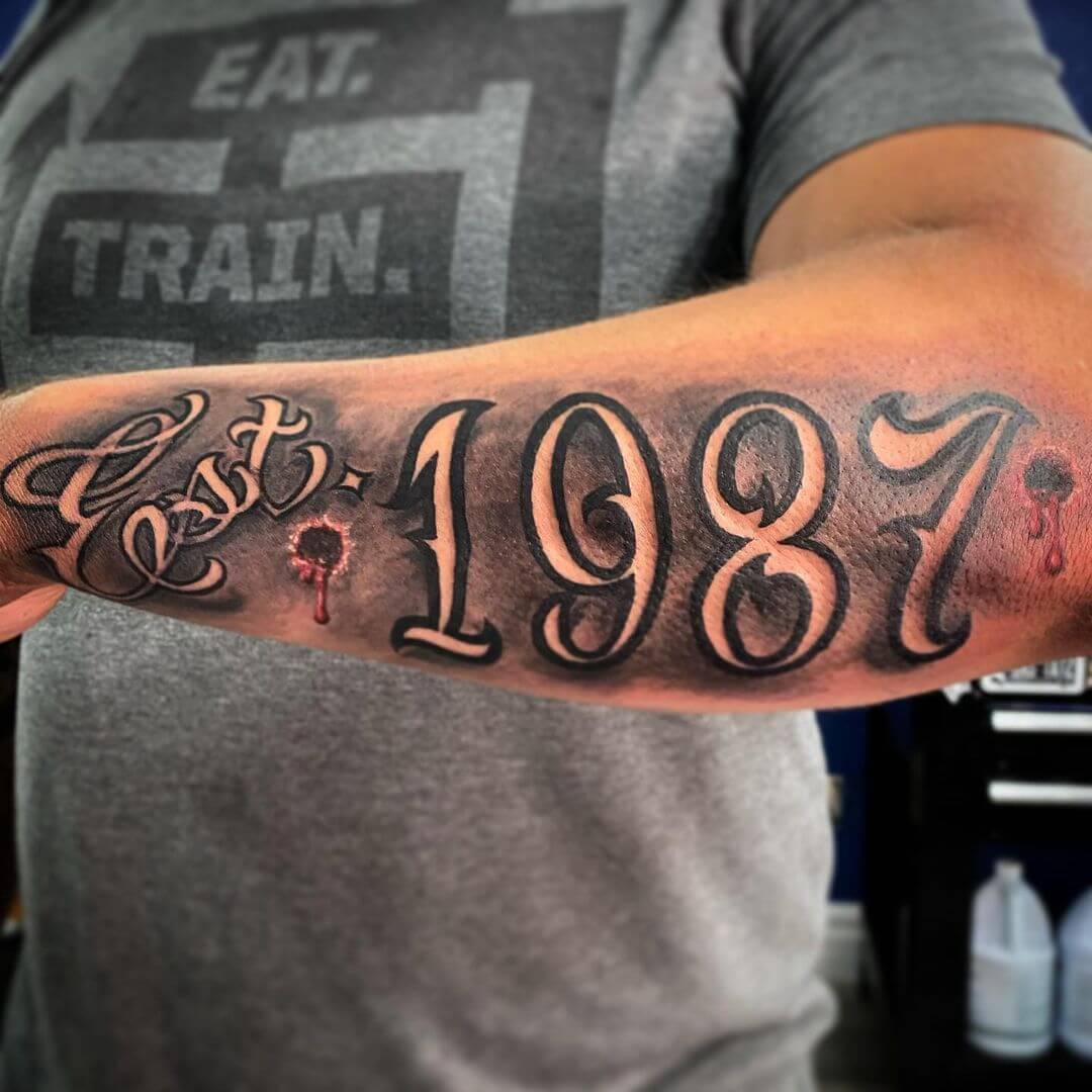 Artistic Script 1987 Tattoo
