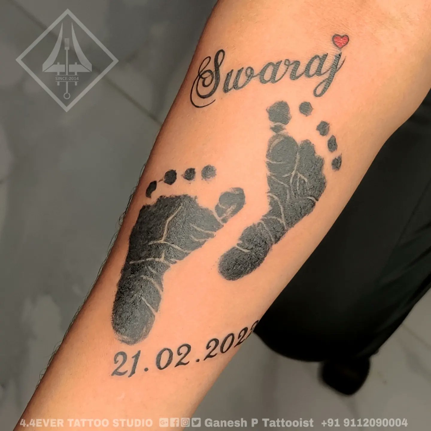 Unique Baby Footprint Tattoo Ideas