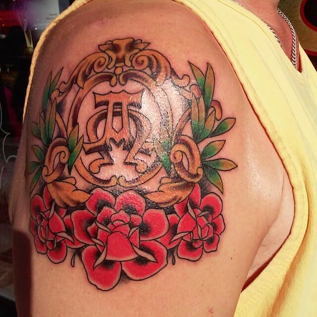 Floral Alpha Omega Tattoo