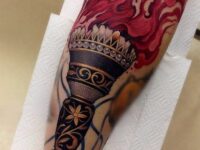 Forearm-Torch-Tattoo-by-Alexander-Kukinov