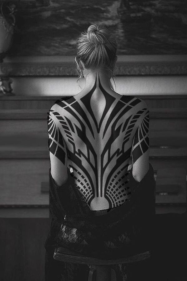 Awesome Back Tattoo Design