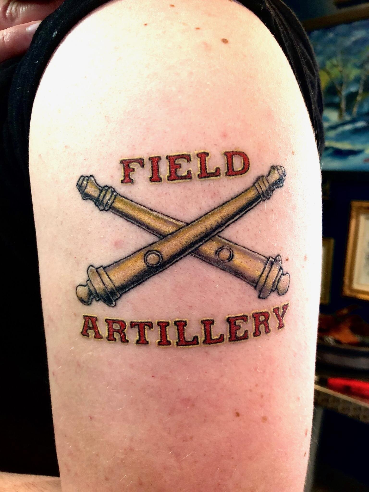 Expressive Artillery Tattoo Designs