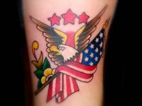 Glamorous-Eagle-Tattoo-Carrying-American-Flag