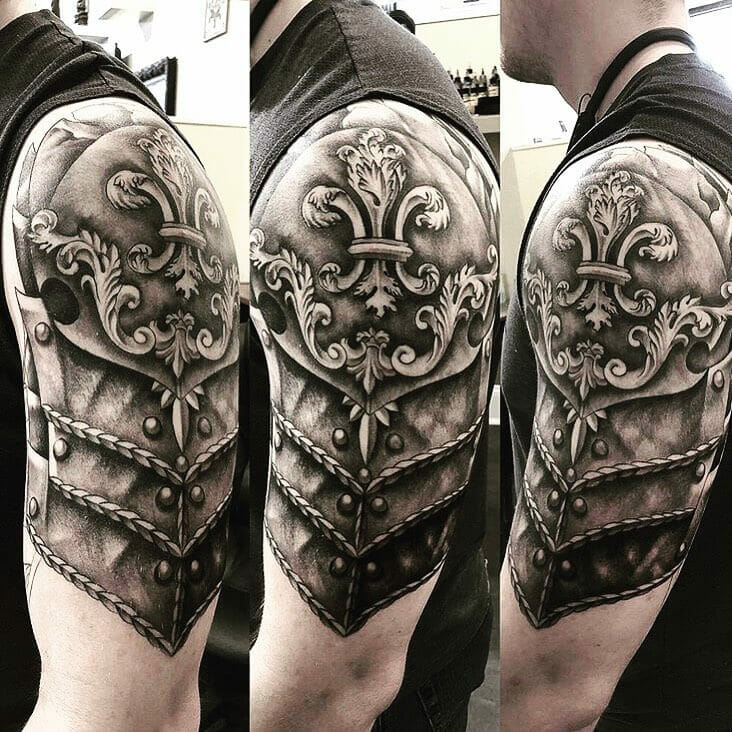 Latest armor sleeve tattoo design