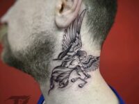 Guardian-Angel-Michael-Neck-Tattoo