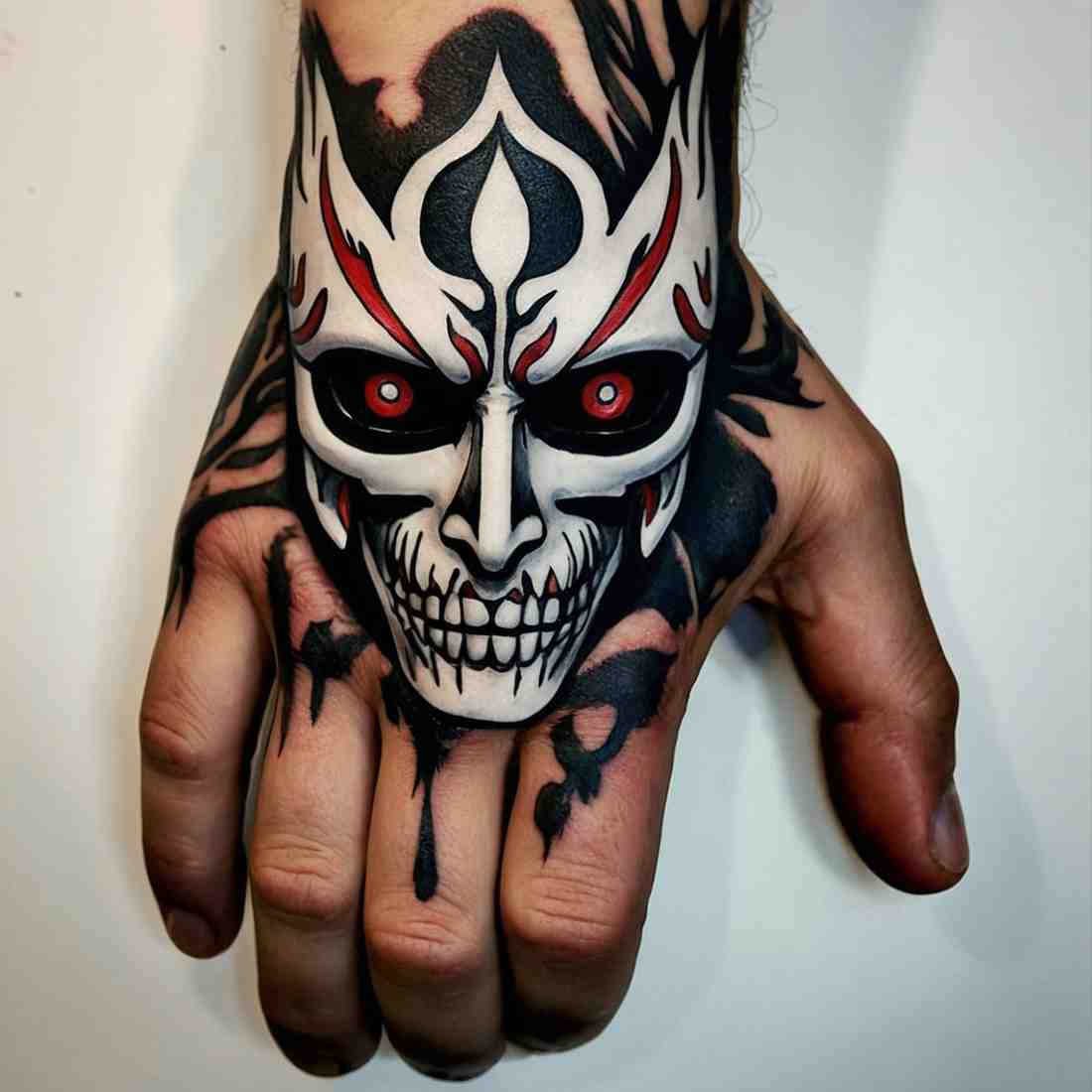 Ichigo's Hollow Mask from Bleach Tattoo
