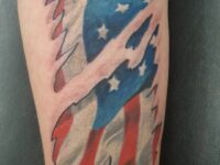 July-Fourth-American-Flag-Forearm-Tattoo-Idea-For-Women