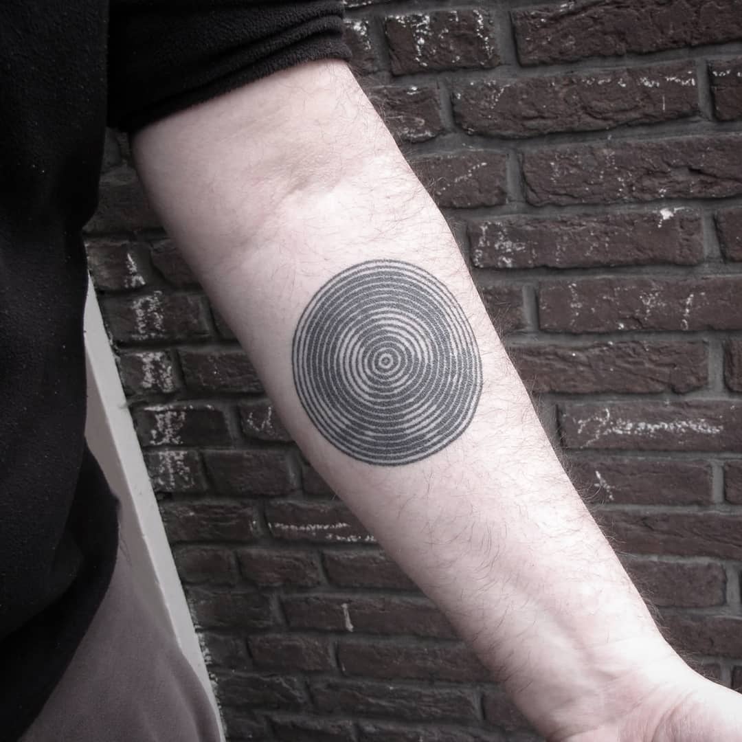 Line Alpha Omega Tattoo