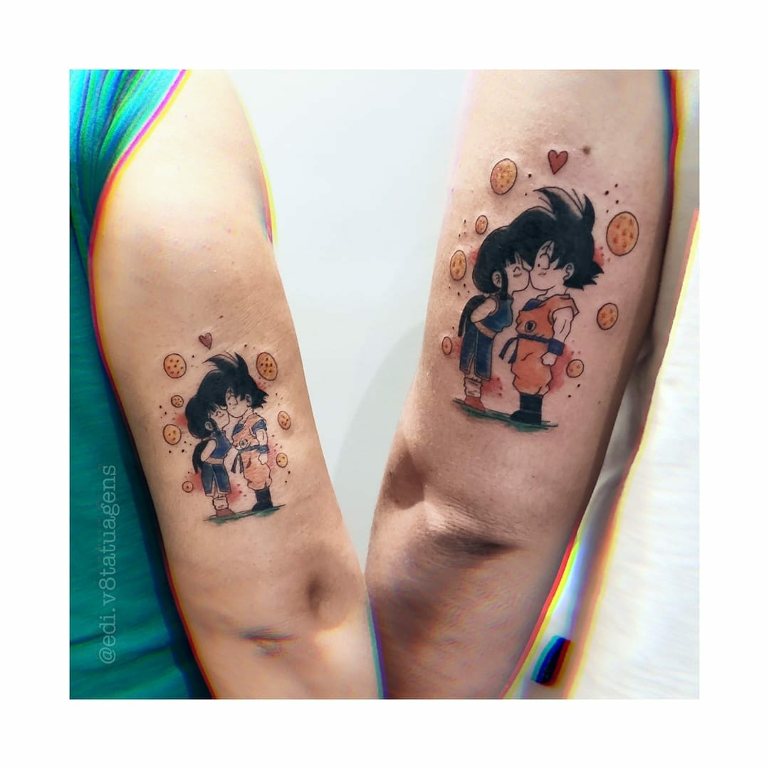Epic Anime Couple Tattoo