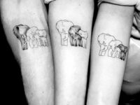 Matching-elephant-sibling-tattoos-for-3-by-@eliya_rachieru11