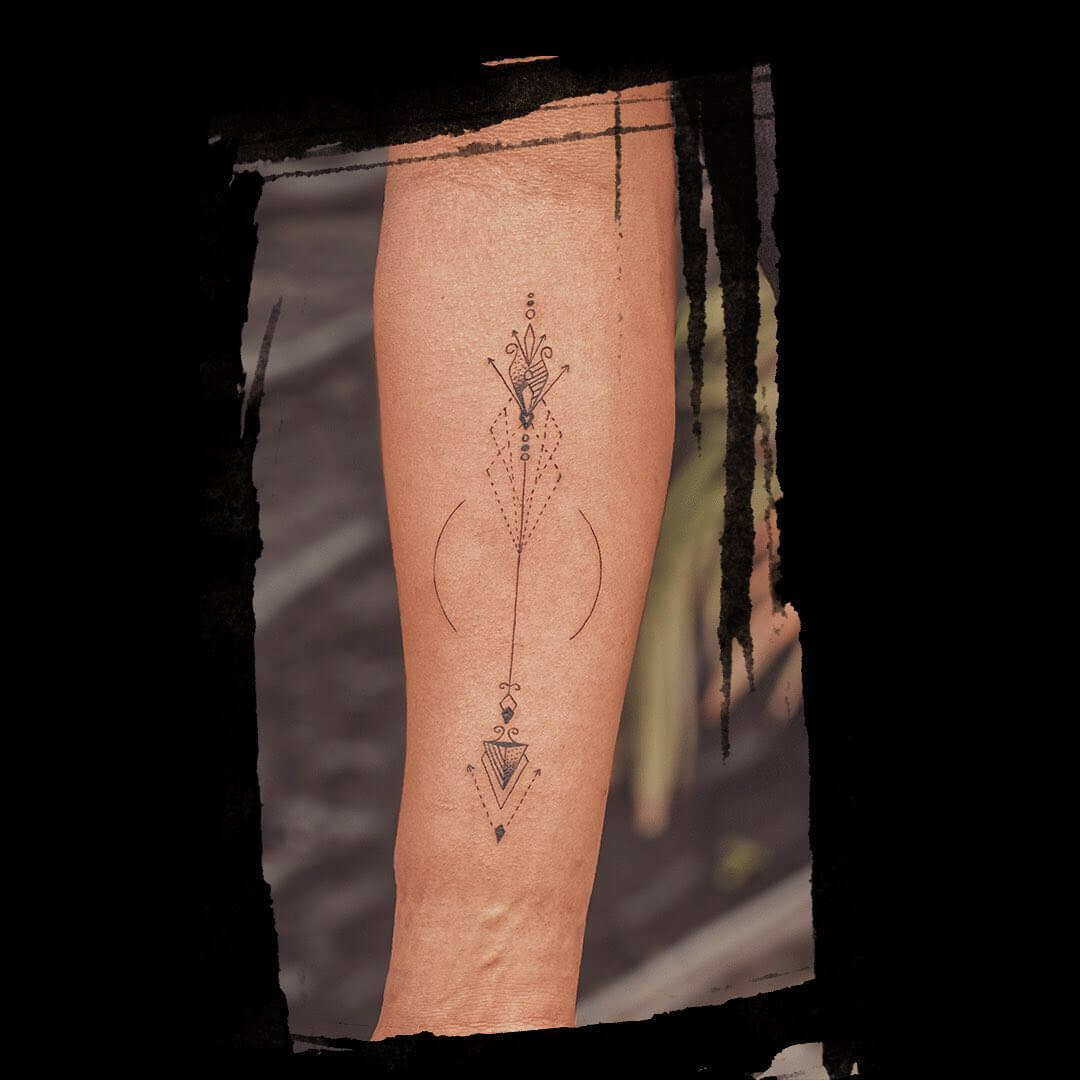Minimal Arrowhead Tattoo