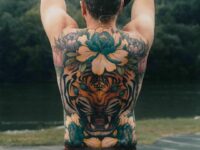 Neo-Traditional-Back-Piece-Tattoo