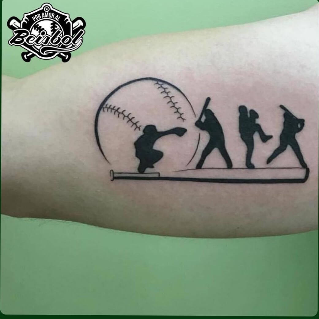 Abstract Baseball Tattoo Design
