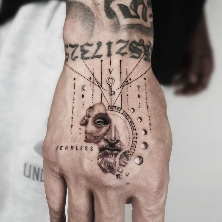 Unique Tattoo Ideas for Men - Upper Palm