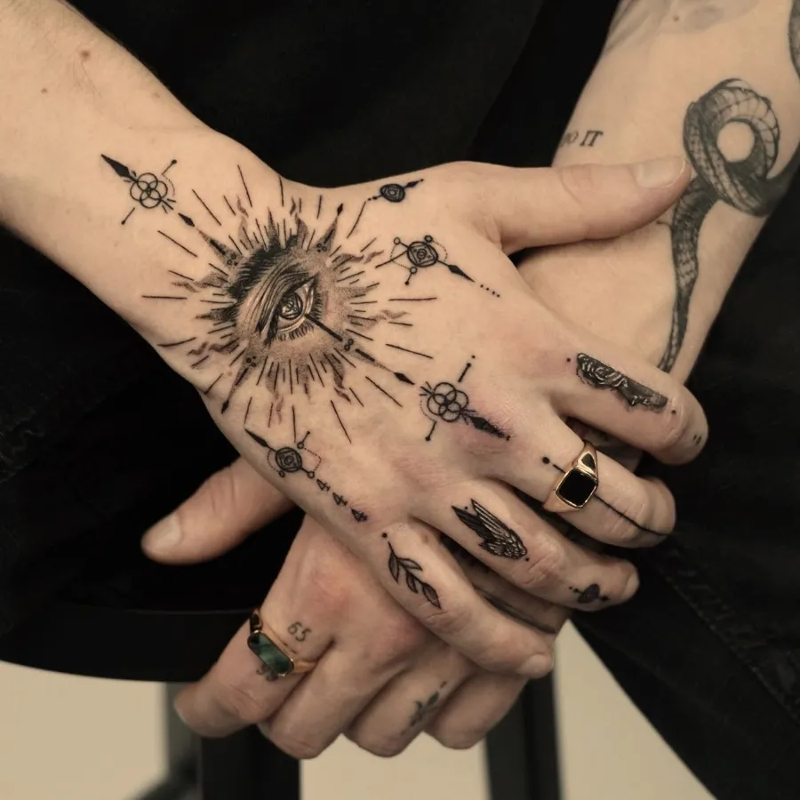 30+ Unique Upper Palm or Back of the Hand Tattoo Ideas for Men