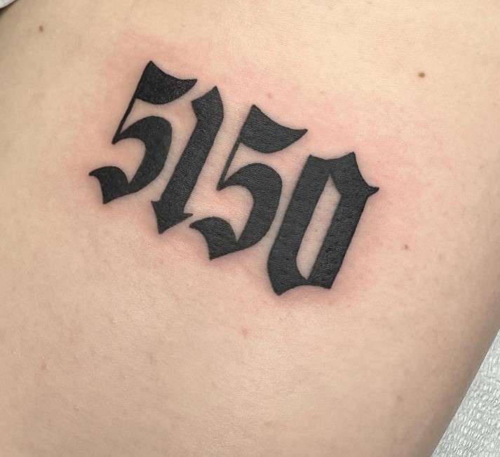Artistic representation of 5150 tattoo