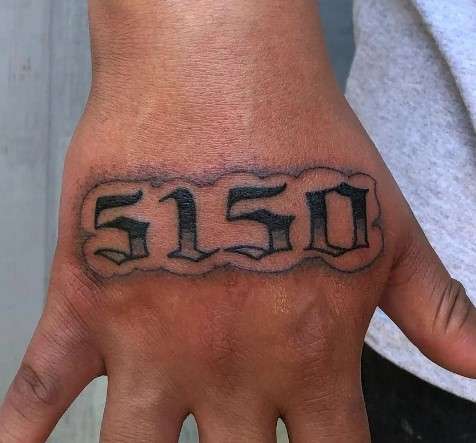 Creative 5150 tattoo design