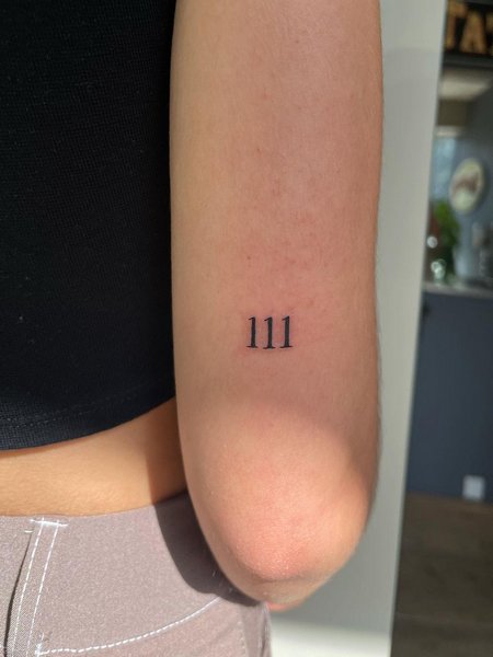 Bold 111 Tattoo