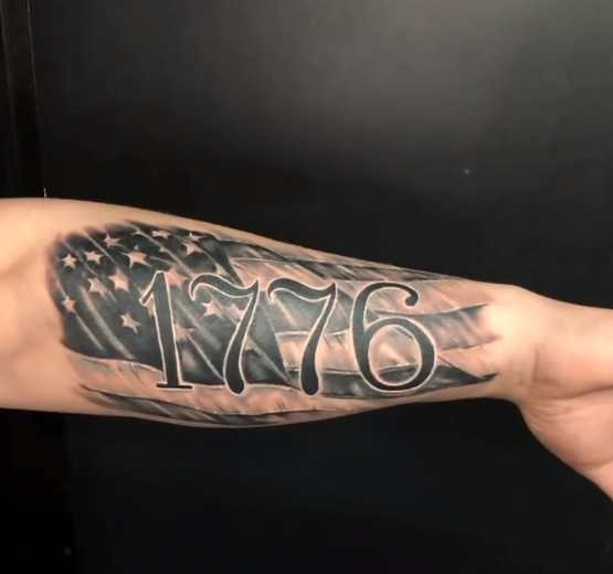 1776 Flag Tattoo