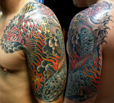 Punk-inspired quarter sleeve tattoo