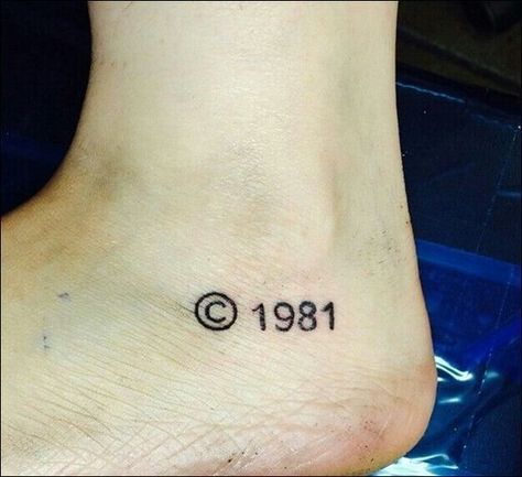 Small 1981 Tattoo Design