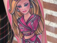 Super-Barbie-Tattoo-Design-on-Forearm