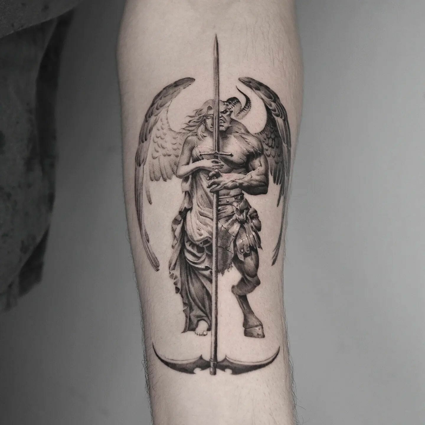Angel and Devil Wings Tattoo