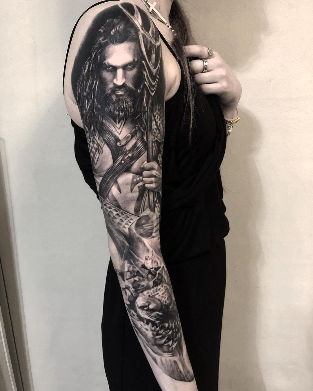 Bold Aquaman Tattoo Design