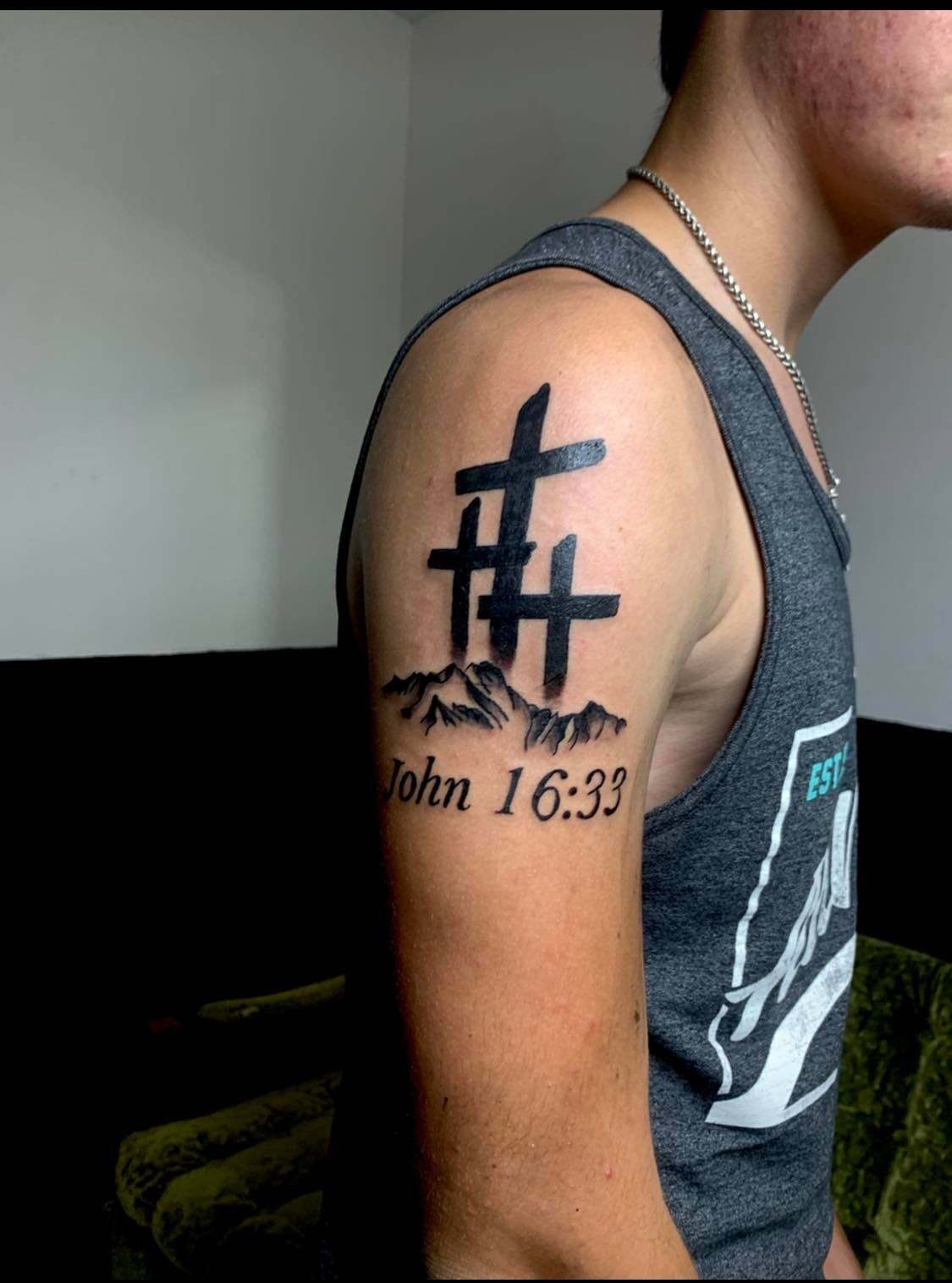 Three Cross Tattoo Design