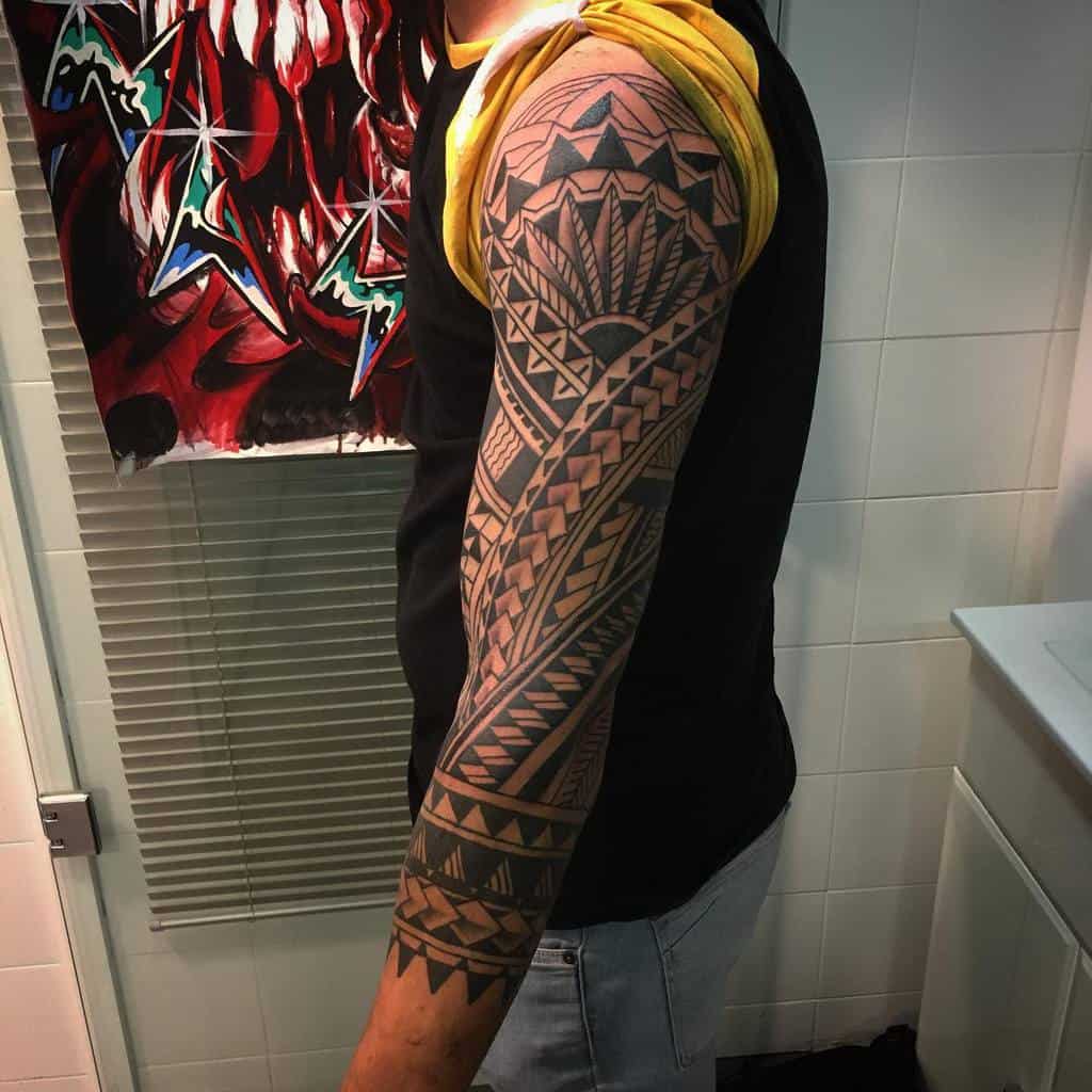 Tribal 3/4 Sleeve Tattoo
