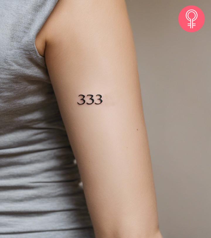 Unique tattoo design symbolizing the spiritual significance of 333