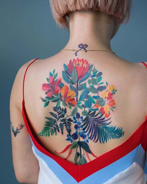 Flower Tattoo Designs For Back