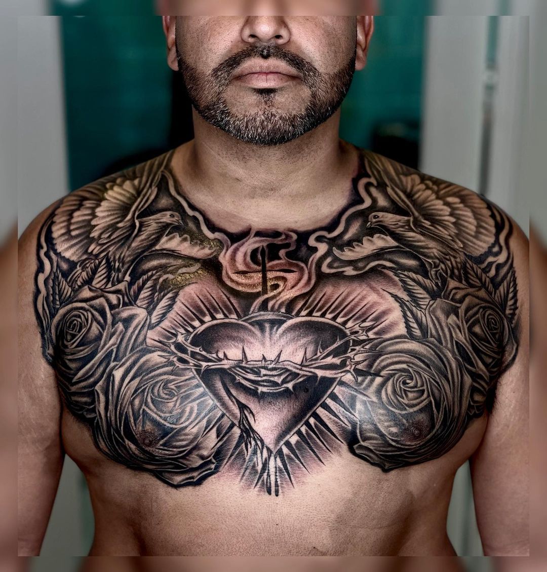 265+ Chest Tattoos for Men- Expressing Masculinity Through Ink - Psycho
