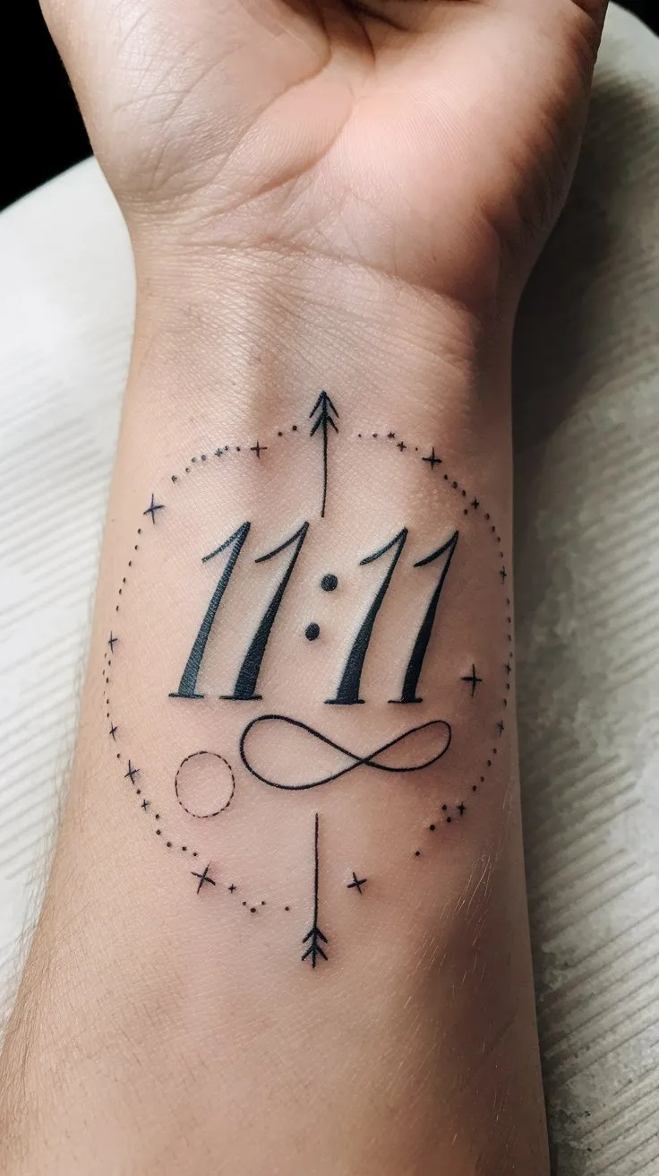 Minimalist 11:11 Tattoo