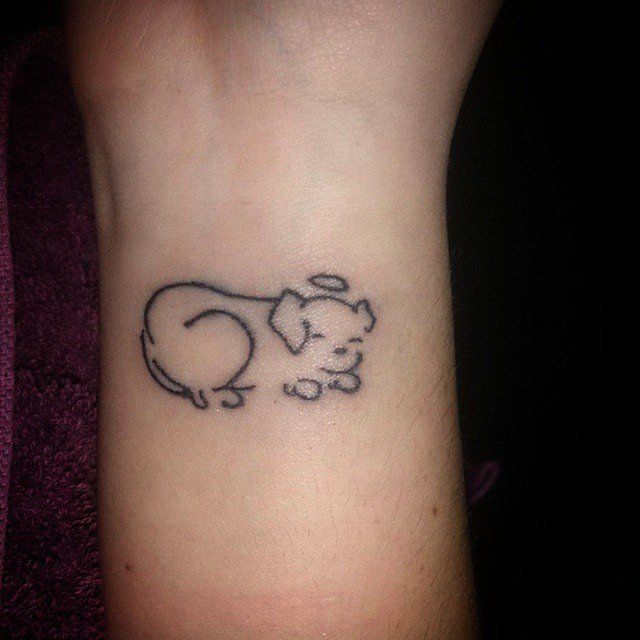 Paw Print & Heart Tattoo