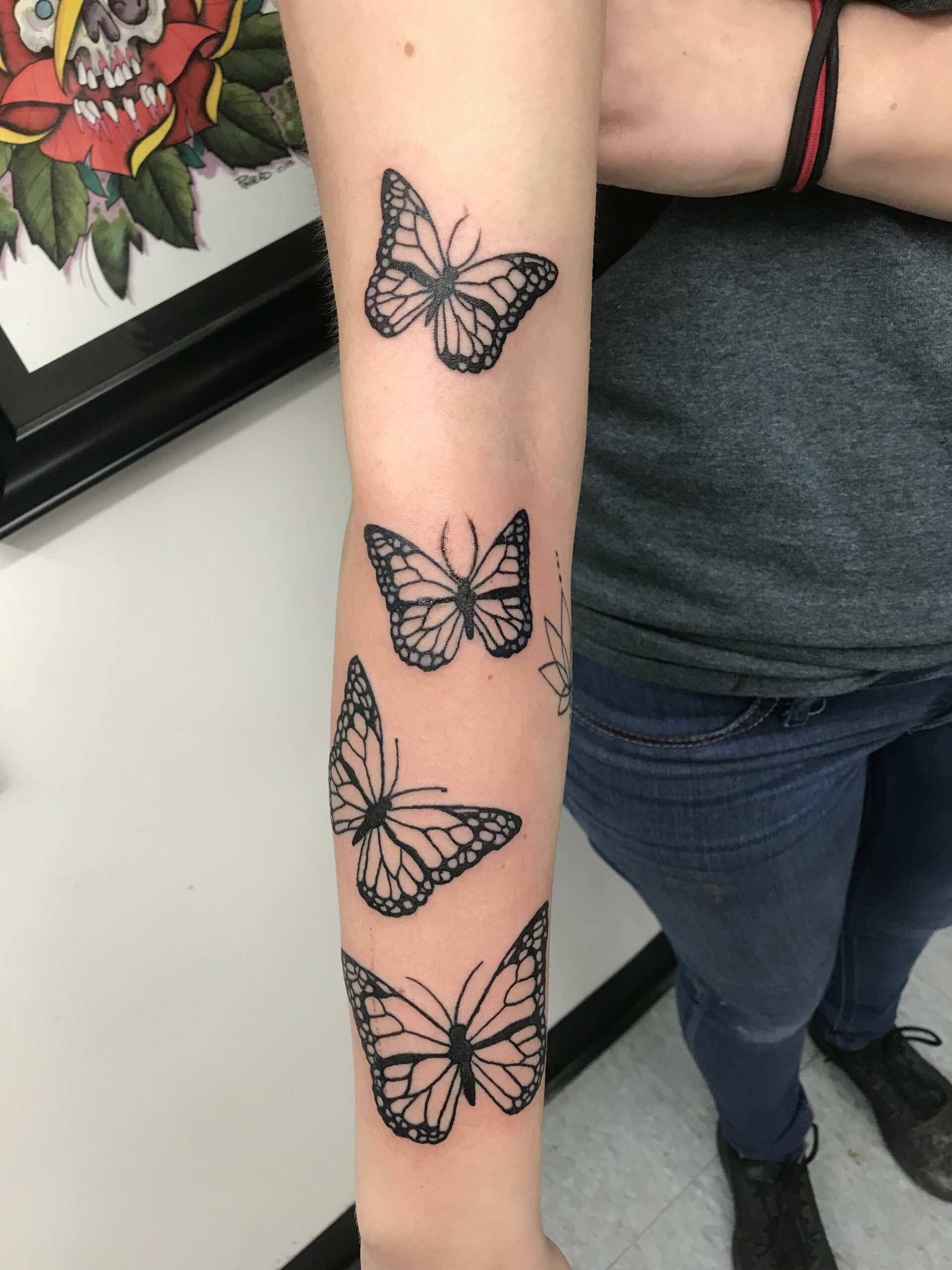 4 butterfly tattoo