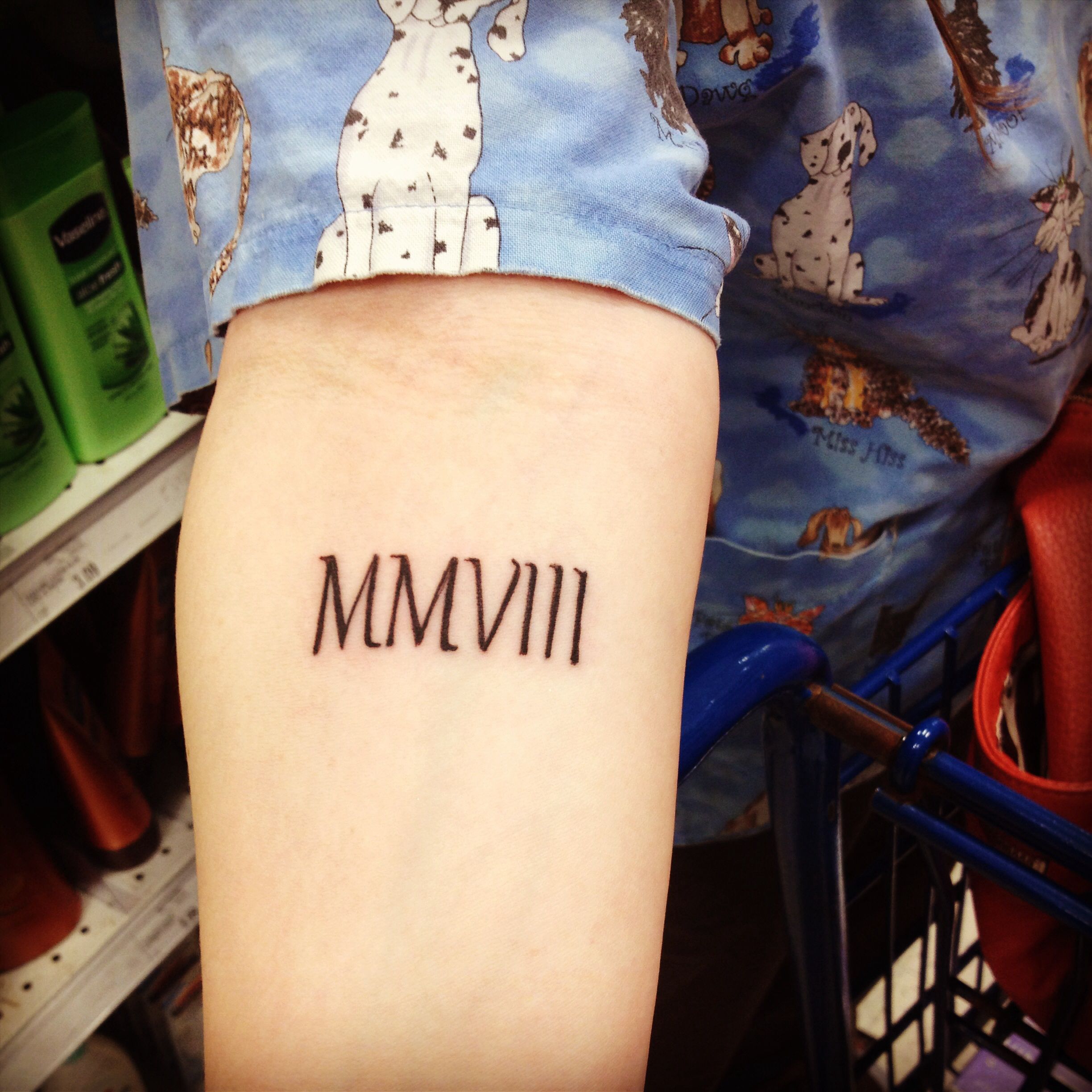 2008 Roman numerals tattoo