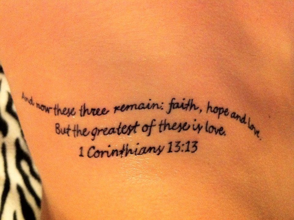 1 Corinthians 13:13 Tattoo