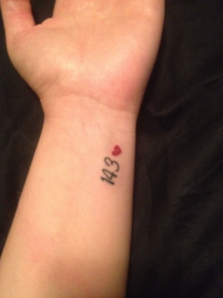143 is numerical for I Love You :) | Love yourself tattoo, Discreet