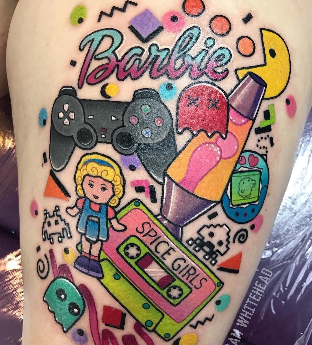 90s Cartoon Characters Tattoo